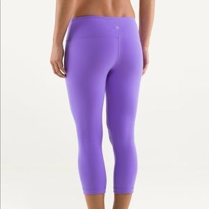 lululemon Wunder Under Crop Power Purple 4/XS